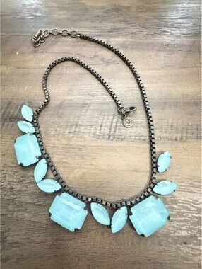 Loren Hope Electric Green Blythe Necklace Statement Bib Style